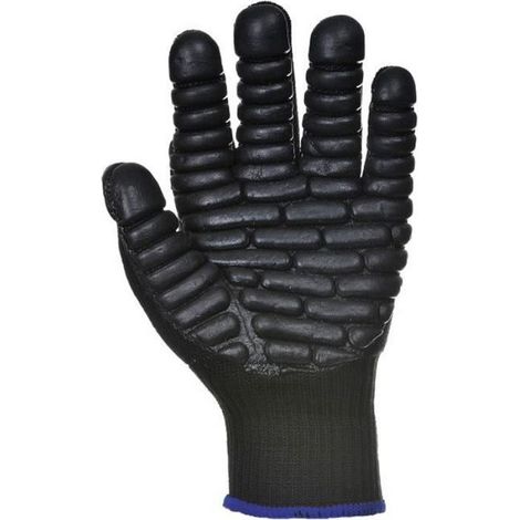 Gants Anti Vibration Portwest - Noir - Main - 50% Coton, 45% Nylon, 5% Caoutchouc Chloroprène