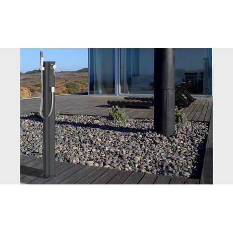 Douche solaire aluminium 100% recyclable – Capacité 20L – Installation extérieure – Pour piscine, jardin, camping – Arkema Design (1/5)