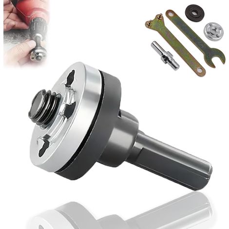 Meuleuse d'angle de conversion, kit de conversion réglable pour kit de tige, perceuse rotative électrique avec clé, convient pour les perceuses manuelles de 10 à 13 mm (1/5)