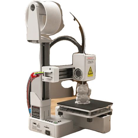 Impresora 3D, compatible con materiales PLA y TPU, dimensiones 15,5 x 17,5 x 20,0 cm, peso 0,9 kg, diámetro del filamento 1,75 mm, tecnología de impresión FDM. (1/5)