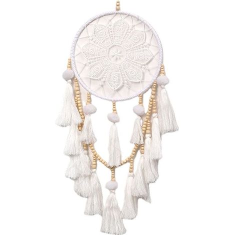 Décoration murale en macramé - Attrape-rêves - Décoration murale bohème en coton - Cadeau pour la maison, le salon, la chambre, une fête ou un mariage (1/4)