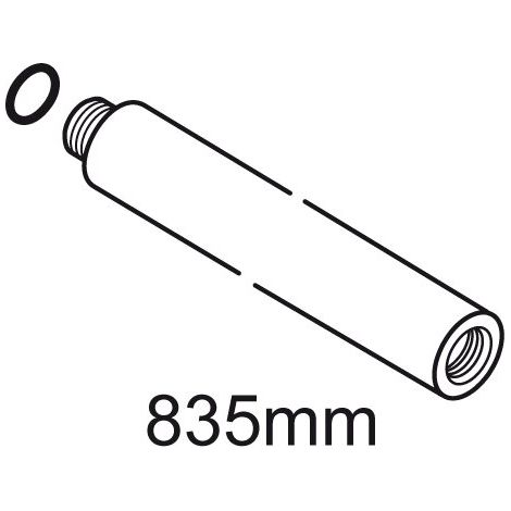 IDEAL STANDARD A861143AA Barre de douche, Ø25, entraxe L=835 mm