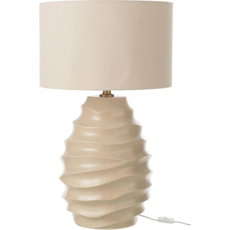 Lampe vague en céramique beige élégance et douceur lumineuse - Beige sable doux (1/3)