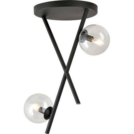 Lampe plafond RIVER 2 verre transparent Emibig E14 (1/5)