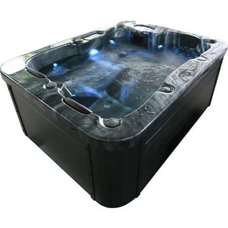 Home Deluxe - Bañera de hidromasaje exterior BLACK MARBLE PURE Pure equipment
