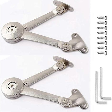 charnières de support réglables pour couvercle, en alliage de zinc, pour portes de placard et boîtes de rangement en bois. (1/5)