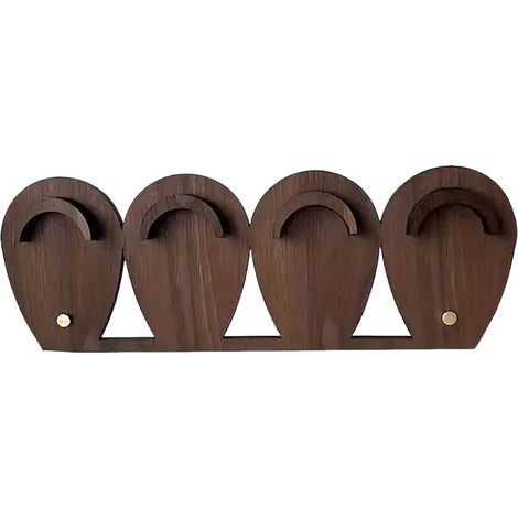 Organisateur de Bracelets Porte-Bijoux,Présentoir Organisateur De Bijoux En Bois À Multiples Trous - Rangeur de Stockage Décoratif Économiseur d'Espace avec Tour à Bijoux Rustique pour Montres (1/5)