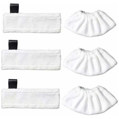 Paquete de 3 toallitas de microfibra de repuesto y 3 paños de microfibra para Karcher Easy Fix SC1/SC2/SC3/SC4/SC5/SV7, paño accesorio para Kärcher Easy Fix--
