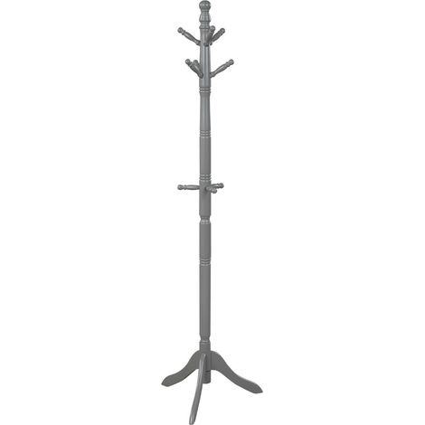 Perchero ajustable de 9 ganchos para ropa y bolsos 50 x 50 x 138-175 cm estilo moderno madera gris 200018493