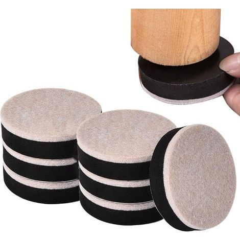Rehausseurs de Meubles Autocollants 10 Pièces Rehausseur Pieds de Lit et Meuble Réhausseur Pied de Table rehausseur de Lit Rond Rehausseur Pied de Chaise Pieds de Lit Furniture Rond (1/4)