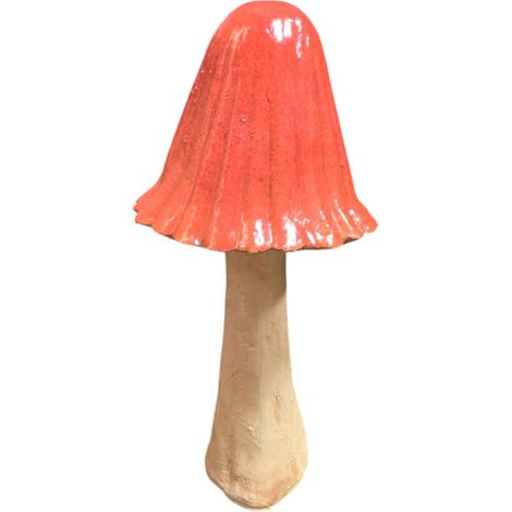 Dekofigur Pilz 43 x 20 cm orange/creme