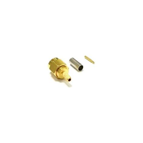 Connecteur coaxial RS PRO Mâle Droit, raccordement A sertir 50O Montage sur câble ( Prix pour 1 )