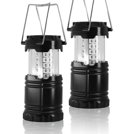 Lampe torche LED pliable pour camping (lot de 2), portable et étanche IPX5, idéale pour l'éclairage extérieur : camping, randonnée, jardinage, pêche, etc. (1/5)
