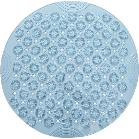 Tapis de massage pour les pieds - Rond antidérapant - 76 trous de drainage - Douche de massage en PVC - Massage par acupression - Drainage rapide - Ventouses renforcées (1/5)