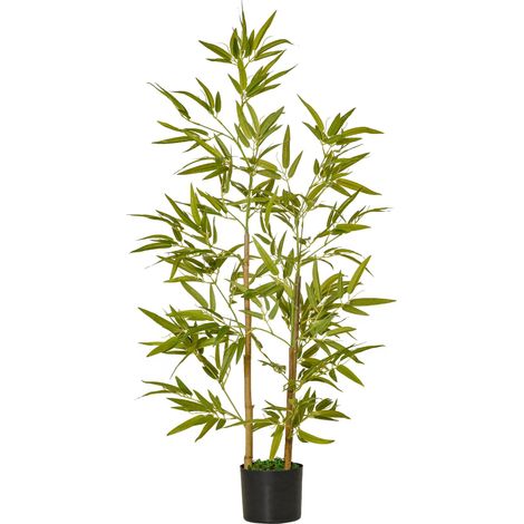 Pianta Artificiale di Bambù H120 cm con Vaso Verde (1/5)