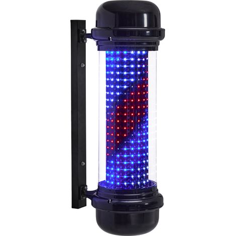BarberPub Barber Pole Barbierstab, Barbershop Friseurstange mit LED Leucht Salon Einrichtung, Friseursalon, Barbier Stange Licht, Wandmontage, 71 CM Barber Equipment, Energie Sparen L047BC (1/5)