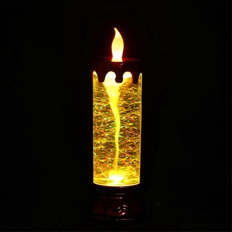 Bougie lumineuse LED bleue effet tornade européenne en cristal, veilleuse dynamique de Noël effet tornade, cadeau aux couleurs vives, décoration intérieure (1/4)