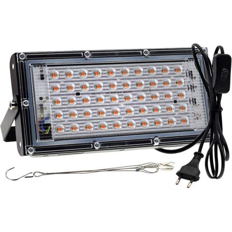 Lampe de croissance 100/50 W, lampe LED à spectre complet avec infrarouge et UV, idéale pour les plantes d'intérieur (1/4)