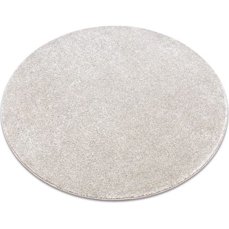 Teppich rund SAN MIGUEL creme 031 eben, glatt, einfarbig beige rund 133 cm