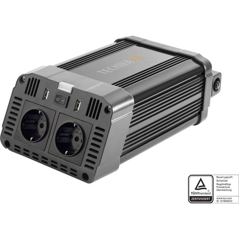 Technaxx Onduleur TE16 1200 W 12 V/DC - 230 V/AC X896671 (1/5)