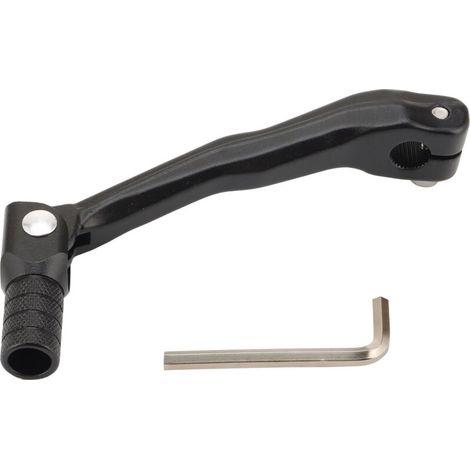 Levier de vitesses en alliage d'aluminium forgé, guidon noir, tête noire, levier de vitesses universel renforcé anti-torsion pour motos tout-terrain deux temps, pièces de modification et de remplaceme (1/5)