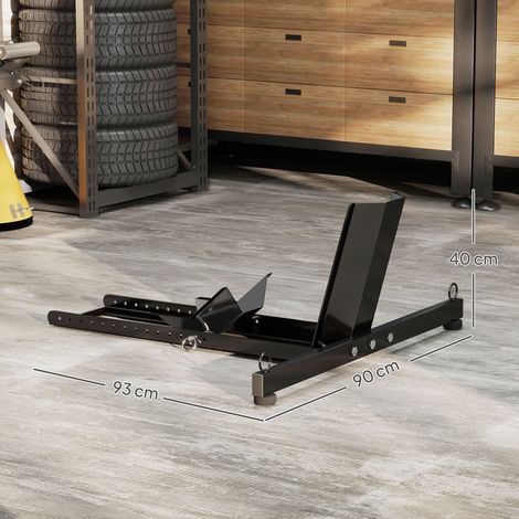 Support de roue de moto, convient aux diamètres de roue de 34 à 84 cm, support réglable avec 14 positions, noir. (1/5)