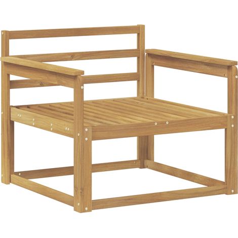 Outdoor Mittelsofa Massivholz Akazie Weiß vidaXL (1/5)