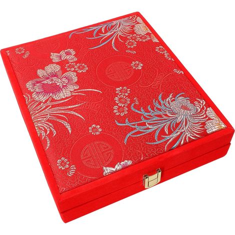 Caja de joyería de estilo chino para pulseras, anillos y pendientes. (1/5)
