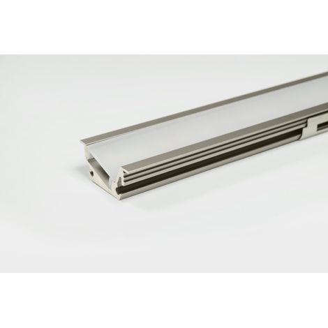 L&S LED Leuchtenprofil Venice Mini Einbau 26x11x2500 mm Edelstahl