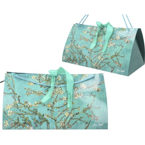 Set di 6 sacchetti regalo Carmani con motivo "Mandorlo in fiore" di Van Gogh (1/5)