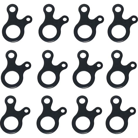 16 Pcs Tendeur De Corde En Alliage D'aluminium, Tendeur De Cordon Tendeur Trois Trous, Ajusteur Boucle De Corde De Tente, Lger, Pour Tente Bche R (1/5)
