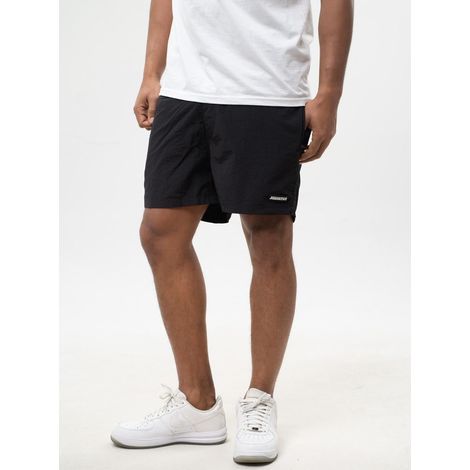 Pantaloncini da bagno sportivi da uomo Jigga Wear Patch neri, taglia L (1/5)