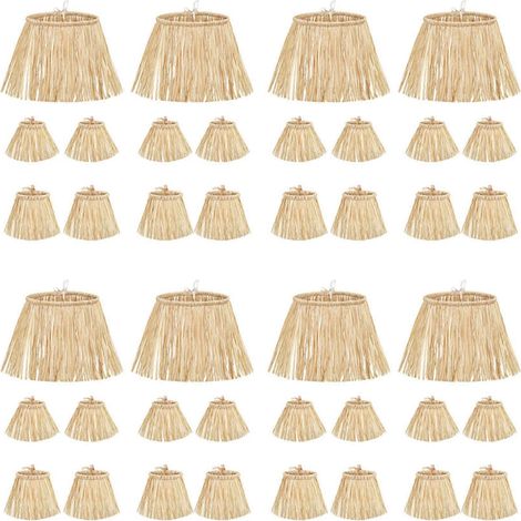 Kit de paille de raphia, 40 pièces pour déguisement d'épouvantail, liens de cou, bras et chevilles (1/5)