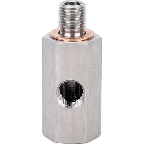 Té de capteur de pression d'huile adaptateur Turbo 1/8po NPT femelle M9 mle femelle (1/5)