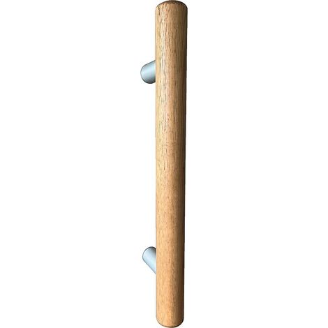 Paire de bâton de maréchal en hêtre ciré Ø 42 mm longueur 500 mm entretoise alu et fixations pour porte ép 8 à 50 mm - IGS