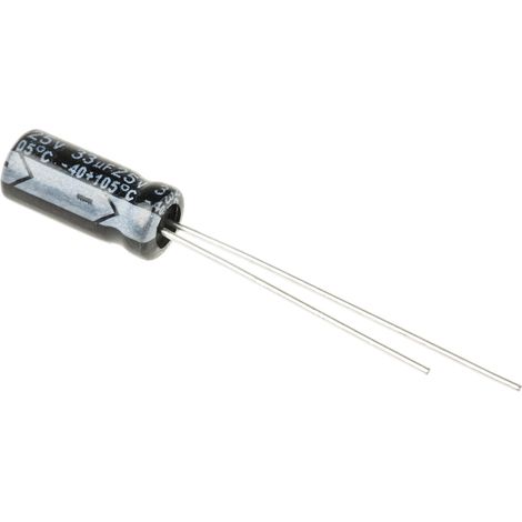 Condensateur RS PRO 33µF, 25V c.c. (1/2)