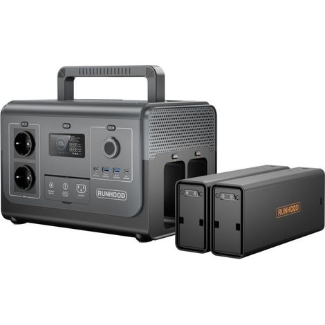 Estación Batería Portátil Runhood Rallye 1200W Plus 648Wh con 2 Módulos Intercambiables Negro IluminaShop
