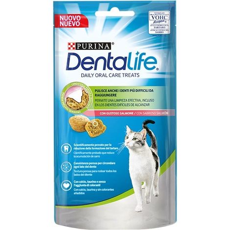 dentalife snack dentale per gatti con gusto salmone - nestle' purina. (1/2)