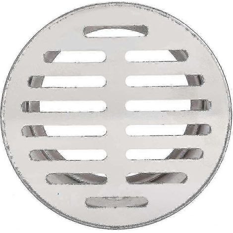 Bonde de sol avec couvercle anti-obstruction en acier inoxydable pour usage extérieur, ouverture plate de 110 mm (1/4)