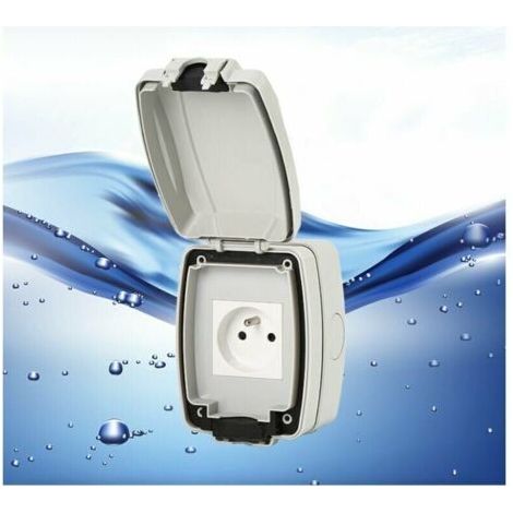 IP66 Prise Electrique,IP66 Étanche Extérieure Prise,IP66 Prises Etanche Anti Poussière,IP66 Boite Electriques Murales avec Commutées Couvercles pour Intérieur Extérieur Jardin (1/4)