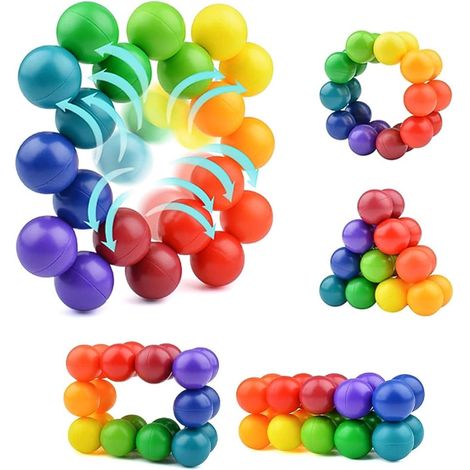 Jouets fidget sensoriels : balle anti-stress 3D pour enfants, ados et adultes, idéale pour autisme et TDAH. (1/5)