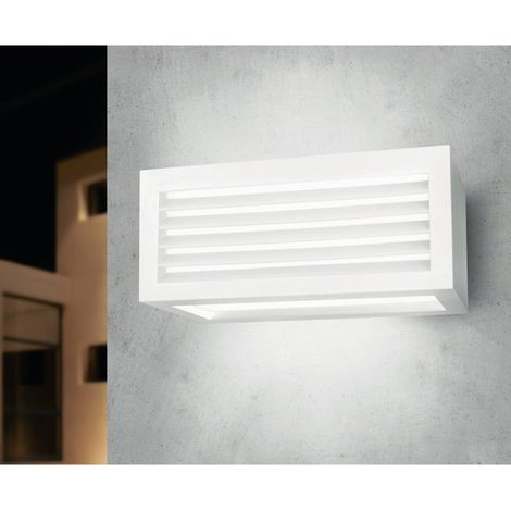 Applique led da parete a tre emissioni con griglia frontale mod. Vigo 2 colore bianco