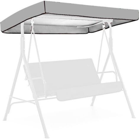 Schaukel mit 3 Sitzen, wasserdicht, silbernes Polyester, lässiger und zeitgemäßer Stil, 191 x 120 x 23 cm