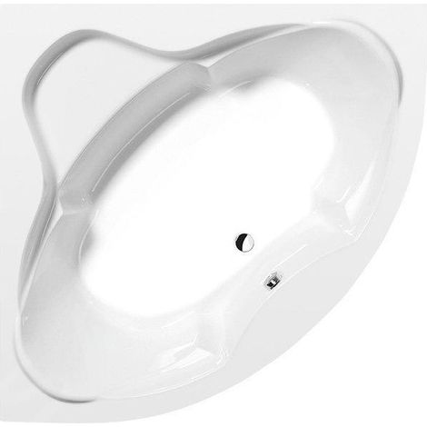Baignoire d'angle SIMONA 140x140x44cm, blanc (1/3)