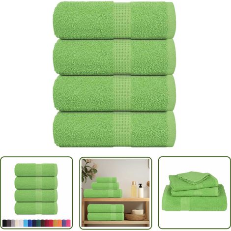 vidaXL Seiftücher 4 Stk. Apfelgrün 30x30 cm 360 g/m² 100% Baumwolle (1/5)