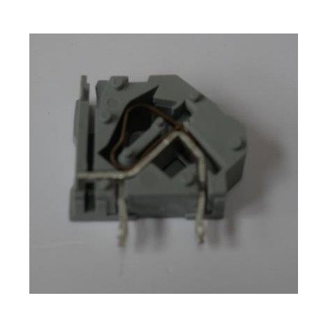 Borne modulaire grise 16mm² 1 pôle (à l'unité) Pas de 10mm pour circuits imprimés Cage Clamp Wago