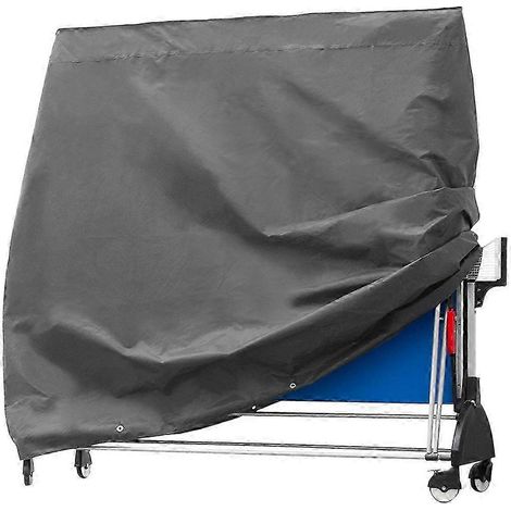 Housse de protection imperméable et respirante en tissu Oxford pour table de ping-pong, idéale pour l'extérieur et le jardin (165 x 70 x 185 cm). (1/5)