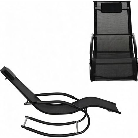 Fauteuil à bascule moderne, chaise longue confortable avec fonction berçante, relaxeur ergonomique (lot d'1 pièce) (1/5)
