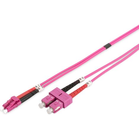 Câbles réseau et DAC DIGITUS FO patch cord duplex LC to SC MM OM4 50/125u 2 m 2m de longueur