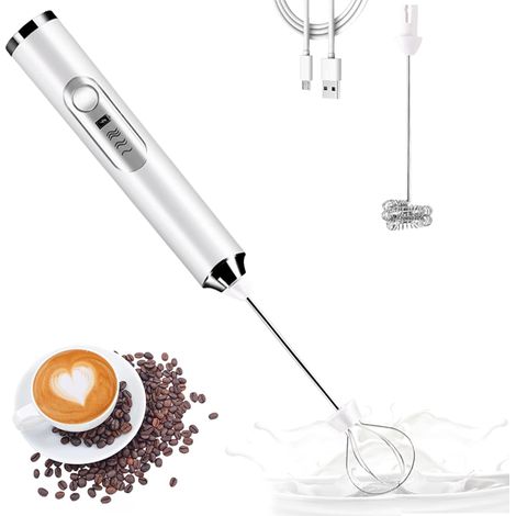 Montalatte portatile con caricatore USB - cappuccini - cioccolata calda - e uova (1/5)